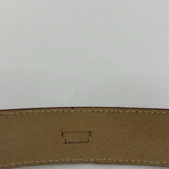 Vintage Tony Lama Genuine Brown Lizard Belt w/ Brass Buckle - Women’s Size 34 main image 12